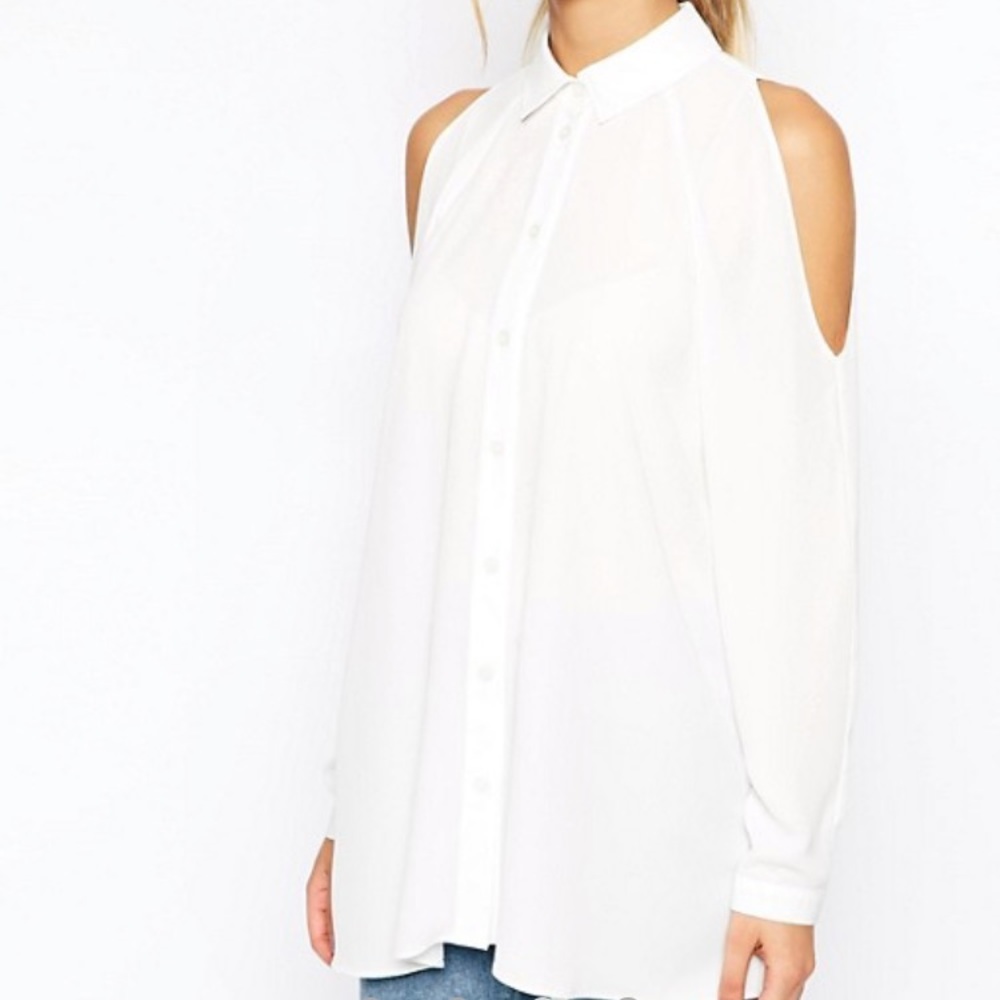 ASOS | Cold Shoulder Long Sleeve Blouse